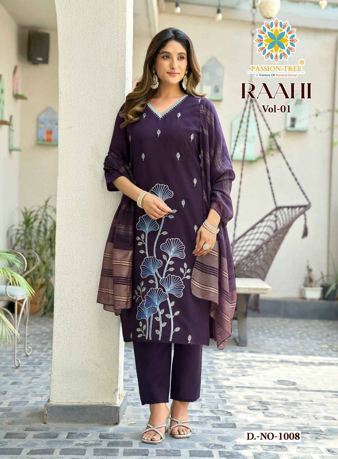 RAAHI  VOL-1 By Passion Tree 1001 To 1008 Series Beautiful Festive Suits Colorful Stylish Fancy Ethnic Wear ROMAN SILK Embroidery Dresses At Wholesale Price